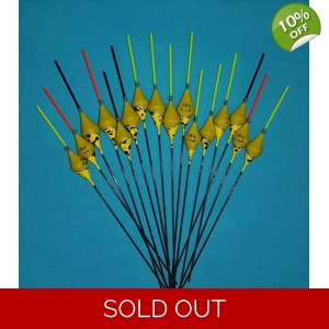 'MATCH RANGE' CLEARANCE x 16 Pole Floats (SRG606)